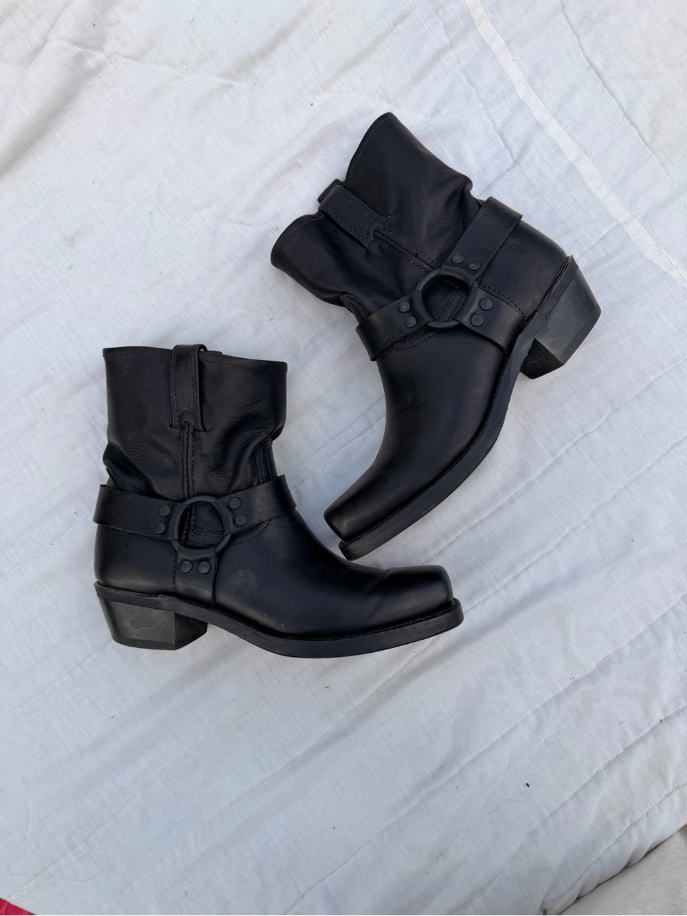 Brand new Frye Black Leather Harness Ankle Boots - Women size 10 - Picture 16 of 16